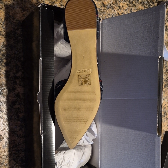 J. Crew Women's Plaid Mules - Black, White, and Red - Picture 3 of 7